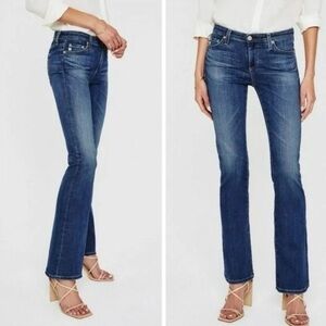 AG Adriano Goldschmied Anthropologie The Angel Flare Leg Dark Wash Jeans Size 27
